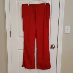 Cherokee Women's Red Scrub Pant Flared Small